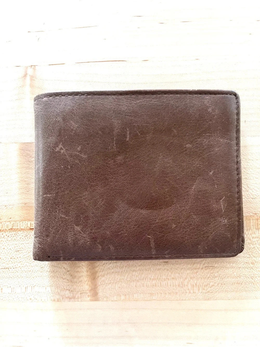 Himi Coffee Brown Leather RFID Bifold Wallet